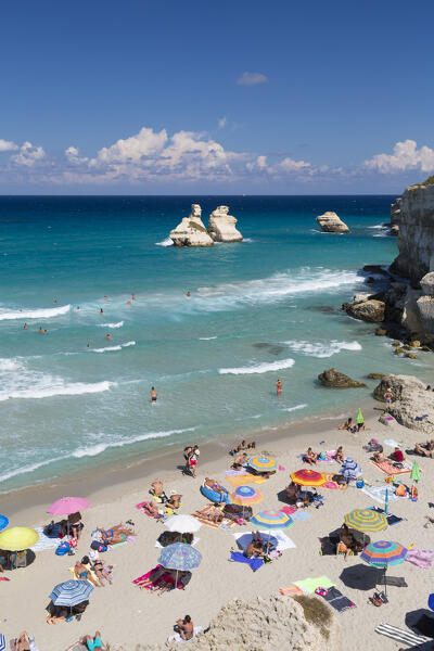 Two Sisters rock formations in Torre dell Orso, Melendugno, Lecce district, Apulia, Italy
