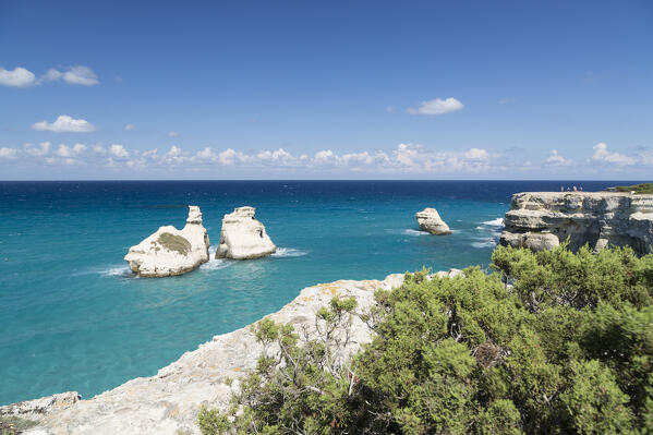 Two Sisters rock formations in Torre dell Orso, Melendugno, Lecce district, Apulia, Italy