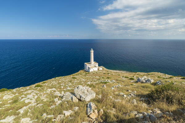 Palascia Lighthouse in Cape Otranto, Otranto district, Apulia, Italy