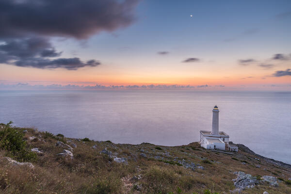 Palascia Lighthouse in Cape Otranto, Otranto district, Apulia, Italy