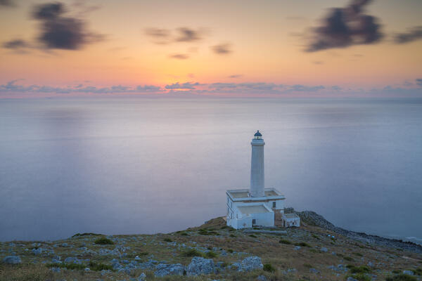 Palascia Lighthouse in Cape Otranto, Otranto district, Apulia, Italy