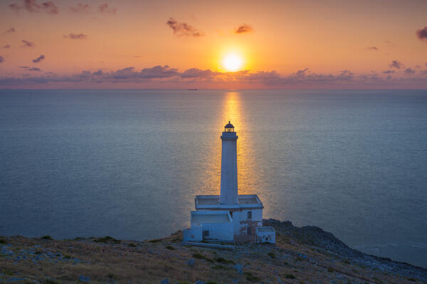 Palascia Lighthouse in Cape Otranto, Otranto district, Apulia, Italy