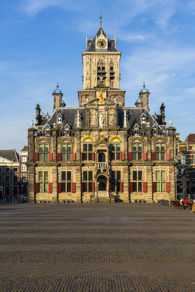 City Hall Building in the Central Square (Markt) of Delft, South Holland (Zuid-Holland), Netherlands