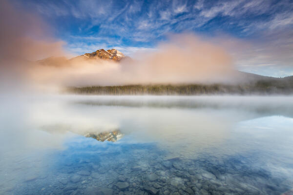 Pyramid Lake and Pyramid Mountain, Jasper National Park, Alberta, Canada