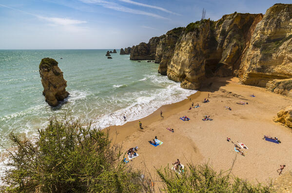 Praia Dona Ana near Lagos, Faro district, Algarve, Portugal