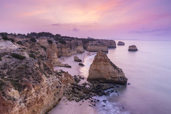 Praia da Marinha beach in Caramujeira Lagoa, Faro, Algarve, Portugal