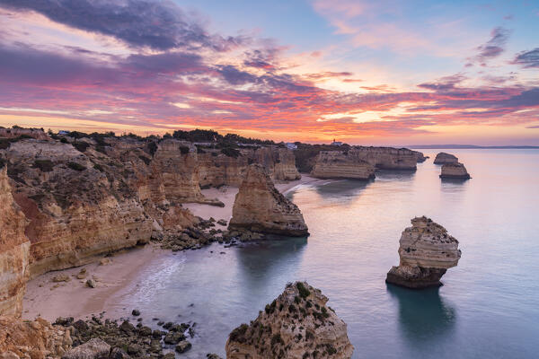 Praia da Marinha beach in Caramujeira Lagoa, Faro, Algarve, Portugal