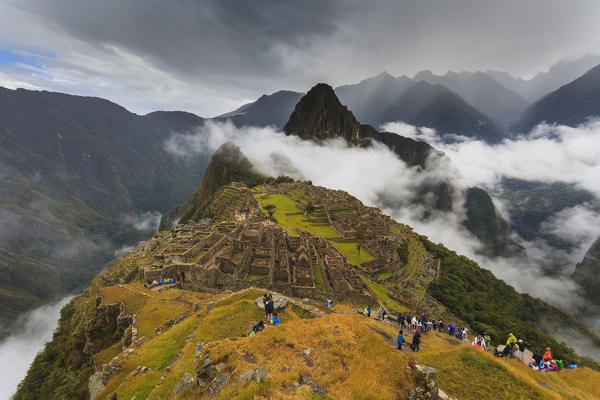 Iconic archeological site of Machu Picchu in the Cusco Region, Urubamba Province, Machupicchu District, Peru, South America