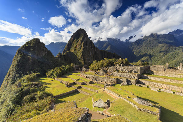 Iconic archeological site of Machu Picchu in the Cusco Region, Urubamba Province, Machupicchu District, Peru, South America