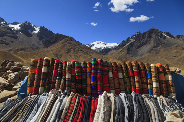 Andean landscape on the way from Cuzco tu Puno, Cuzco region, Peru