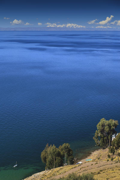 Isla Taquile on the Peruvian side of Lake Titicaca, Puno province, Peru