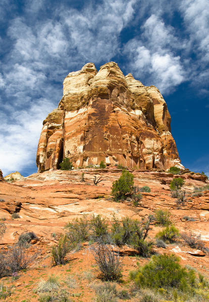 Sandstone monolith, Wayne county, Utah, U.S.A.
