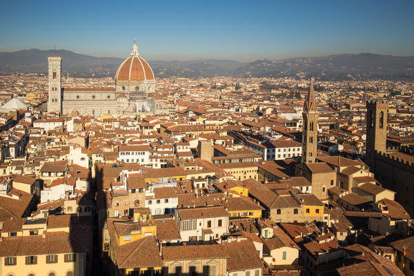 Elevated view of Florence Cathedral
Europe, Italy, Tuscany, Province of Florence, Florence