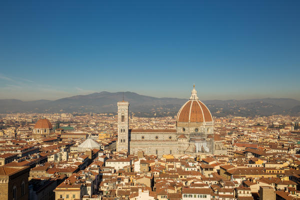 Elevated view of Florence Cathedral and Giotto's Bell Tower
Europe, Italy, Tuscany, Province of Florence, Florence