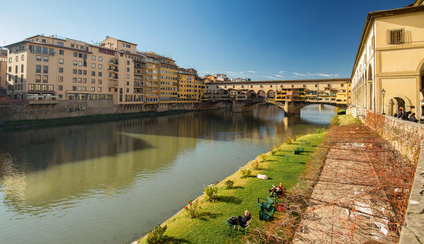 The Old Bridge on Arno River
Europe, Italy, Tuscany, Province of Florence, Florence