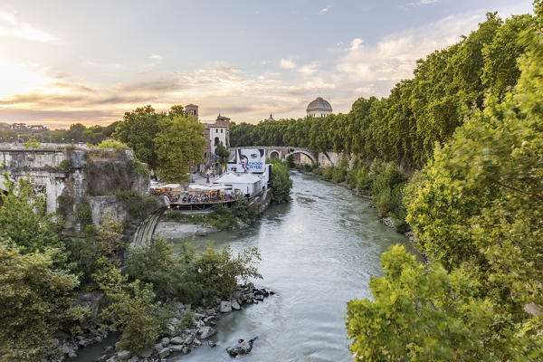 Europe, Italy, Lazio, Rome. Tiber Island