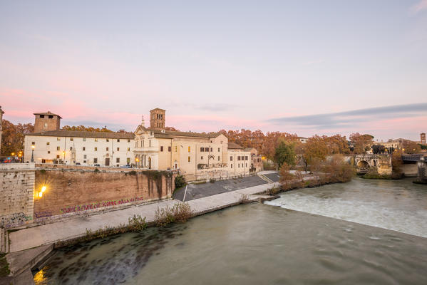 Europe, Italy, Lazio, Rome. Tiber Island