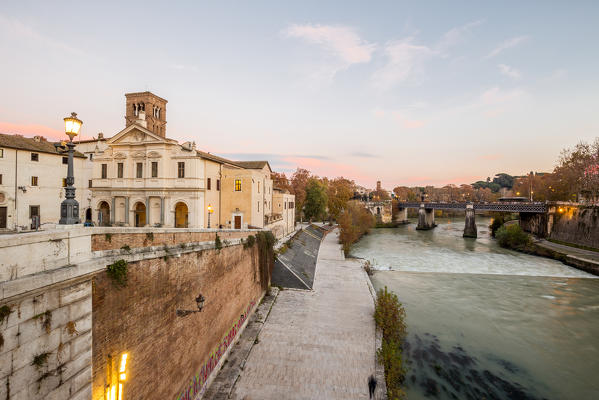 Europe, Italy, Lazio, Rome. Tiber Island