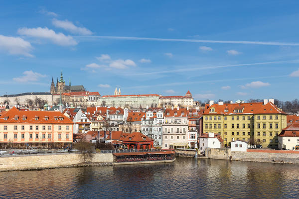 View on Mala Strana District and the Castle from Charles Bridge
Europe, Czech Republic, Bohemia, Prague