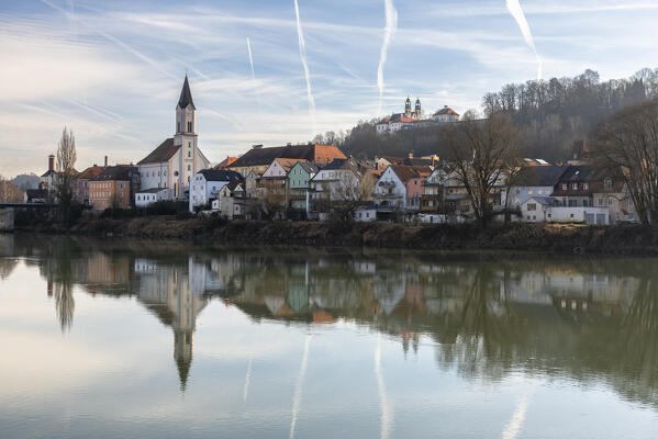 View of Passau on river Inn Europe, Germany, Passau, Bavaria district