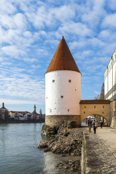 glimpse of the city of Passau. Europe, Germany, Passau. Bavaria district