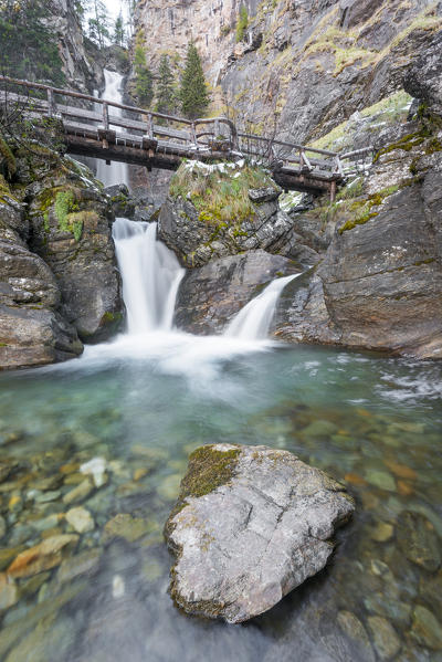 High Saent waterfall
Europe, Italy, Trentino Alto Adige, Trento district, Rabbi valley, Stelvio nature park