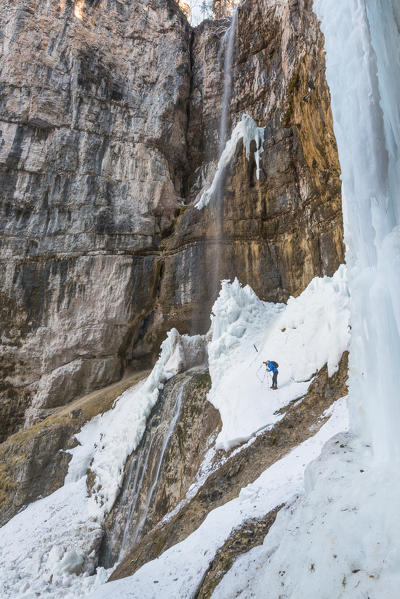 Tret waterfall
Europe, Italy, Trentino Alto Adige region, Trento district, Non valley, Tret city
