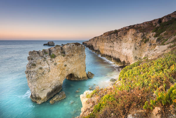 Seaside landscape Siracusa
Europe, Italy, Sicily region, Siracusa district, Rock of the two priests
