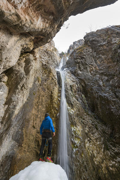 Giovanelli ravine in the winter
Europe, Italy, Trentino region, Mezzocorona city
