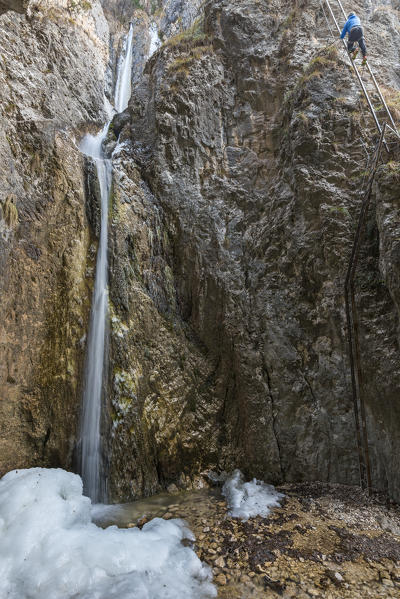 Giovanelli ravine in the winter
Europe, Italy, Trentino region, Mezzocorona city