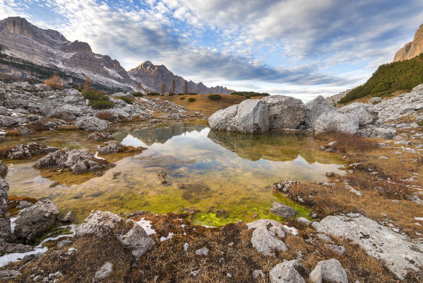 Alpine lake on the Brenta Dolomites
Europe, Italy, Trentino Alto Adige, Trento district, Non valley, Ville d'Anaunia