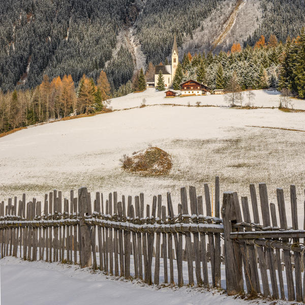 Santa Maddalena church in winter
Europe, Italy, Trentino Alto Adige, Ridanna valley, Bolzano district