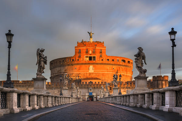 Sant Angelo castle at sunrise
Europe, Italy, Lazio, Rome capital