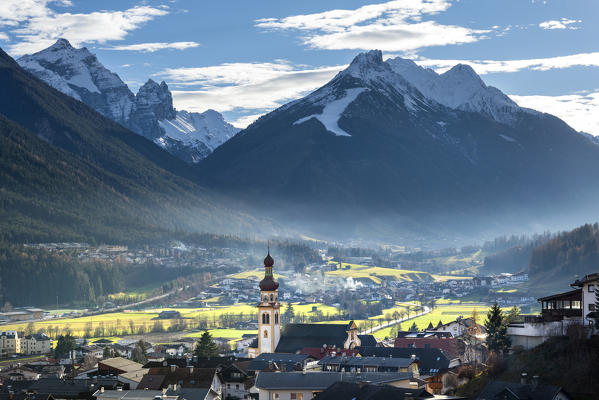 Fulpmes in Tyrol in Stubai valley. Europe, Austria, Stubaital, Stubai valley, Fulpmes, Tyrol, Innsbruck province