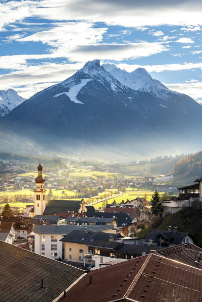 Fulpmes in Stubai valley. Europe, Austria, Stubaital, Stubai valley, Fulpmes, Tyrol, Innsbruck province