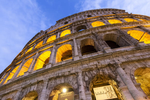 The Colosseum during a winter sunrise. Rome, Lazio, Italy. 