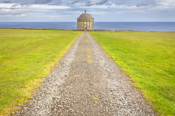 View of the Mussenden temple. Castlerock, County Antrim, Ulster region, Northern Ireland, United Kingdom.