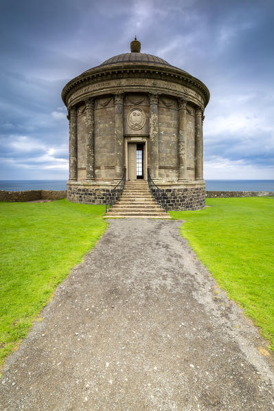View of the Mussenden temple. Castlerock, County Antrim, Ulster region, Northern Ireland, United Kingdom.