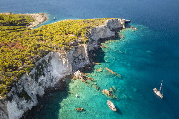 View of Punta del Diamante on Isola san Domino. Tremiti Islands, Foggia district, Puglia, Italy.