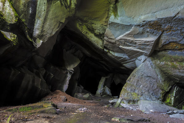 Cave di Molera quarries, underneath Malnate, Varese Province, Lombardy, Italy.