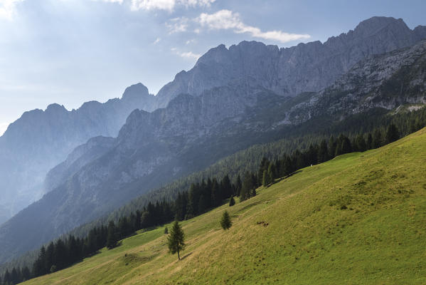 The north face of the Presolana, Val di Scalve, Bergamo district, Lombardy, Italy, Southern Europe.