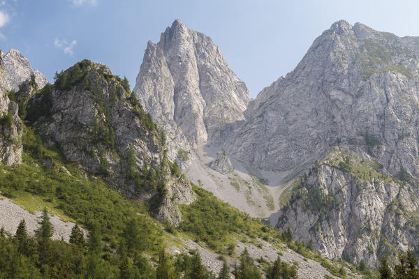 View of the Cimone della Bagozza, Schilpario, Val di Scalve, Bergamo district, Lombardy, Italy, Southern Europe.