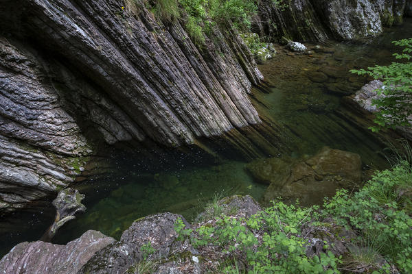 The Breggia gorges in Muggio Valley, Mendrisio District, Canton Ticino, Switzerland.