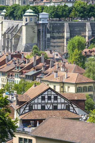 Rooftops of buildings in the city centre, Bern, Canton Bern, Switzerland