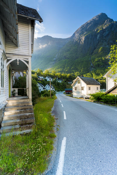 Old buildings along the road, Hjelle, Oppstryn, Sogn og Fjordane county, Norway
