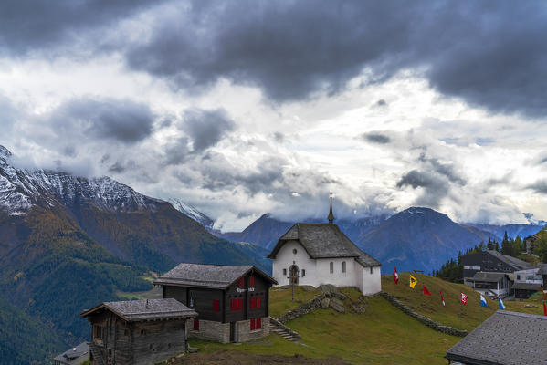 Alpine village of Bettmeralp, canton of Valais, Switzerland
