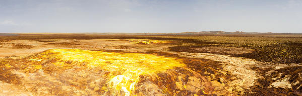 Colorful volcanic landscape of Dallol, Danakil Depression, Afar Region, Ethiopia, Africa
