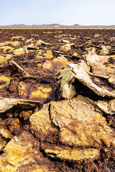 Volcanic rocks, Dallol, Danakil Depression, Afar Region, Ethiopia, Africa