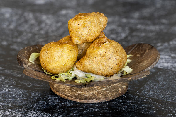 Crispy Sciatt fritters of Valtellina, Sondrio province, Lombardy, Italy