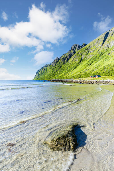 Ersfjord beach in summer, Senja, Troms county, Norway